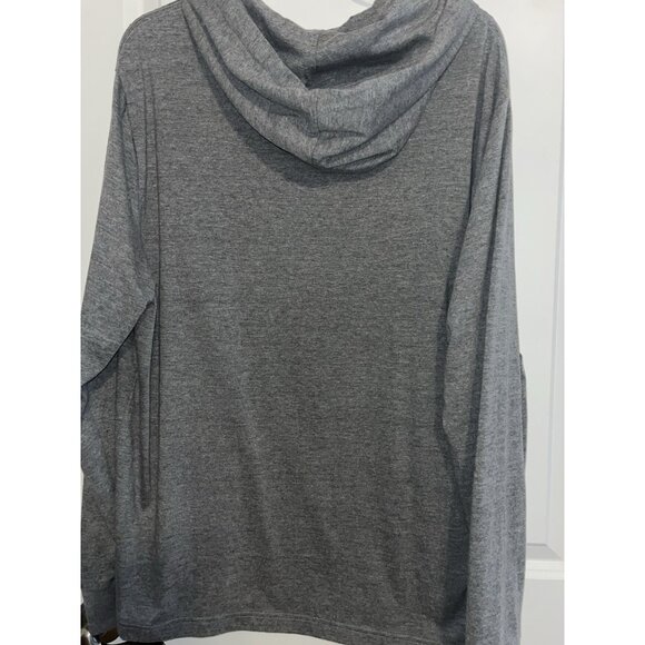 American Eagle Hoodie Men's Large Gray Long Sleeve Tee Shirt Light Weight Pocket - Picture 5 of 7